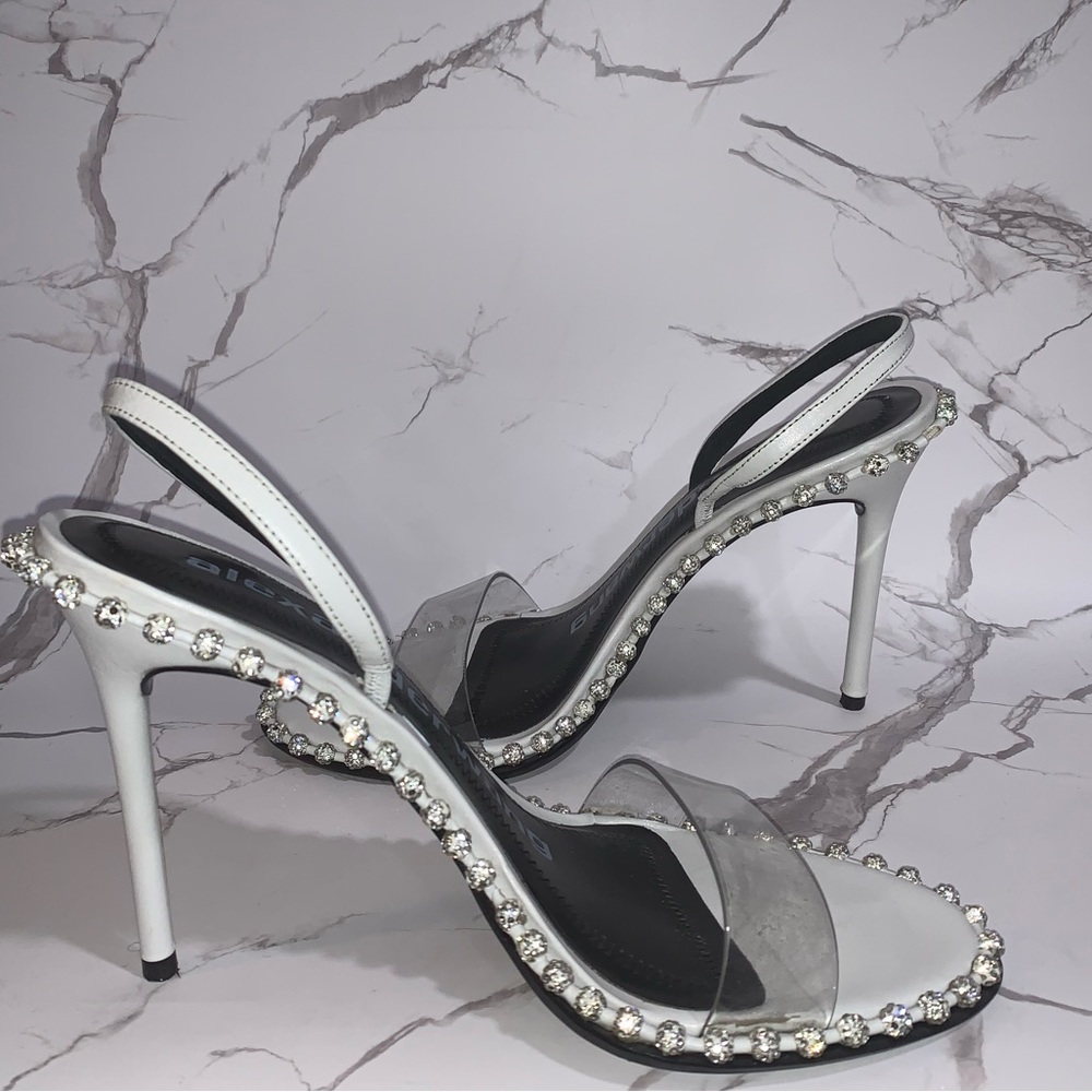 EUC Alexander Wang Nova White Crystal Sandals 37 - Picture 4 of 8